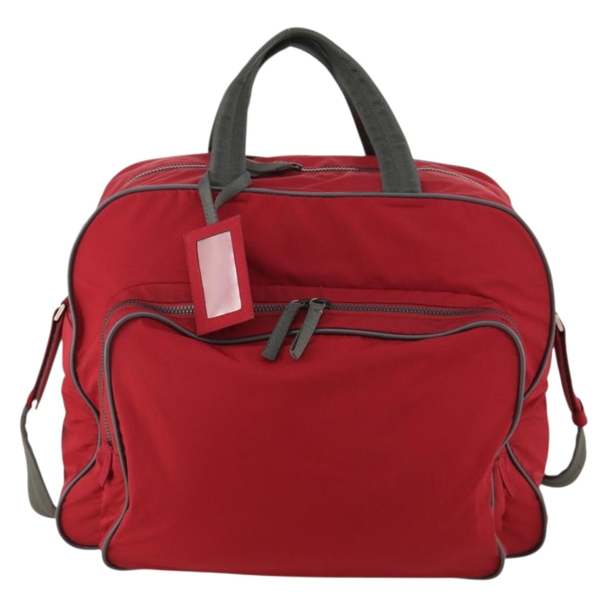 PRADA Sports Boston Bag Nylon 2way Red Auth ti3664