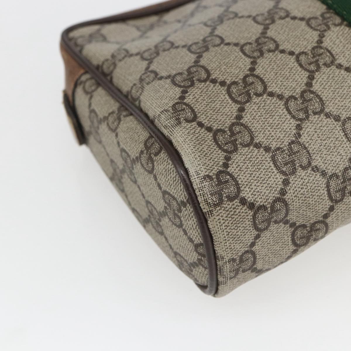 GUCCI GG Supreme Web Sherry Line Bag PVC Beige Red 32 014 3553 Auth ti3666