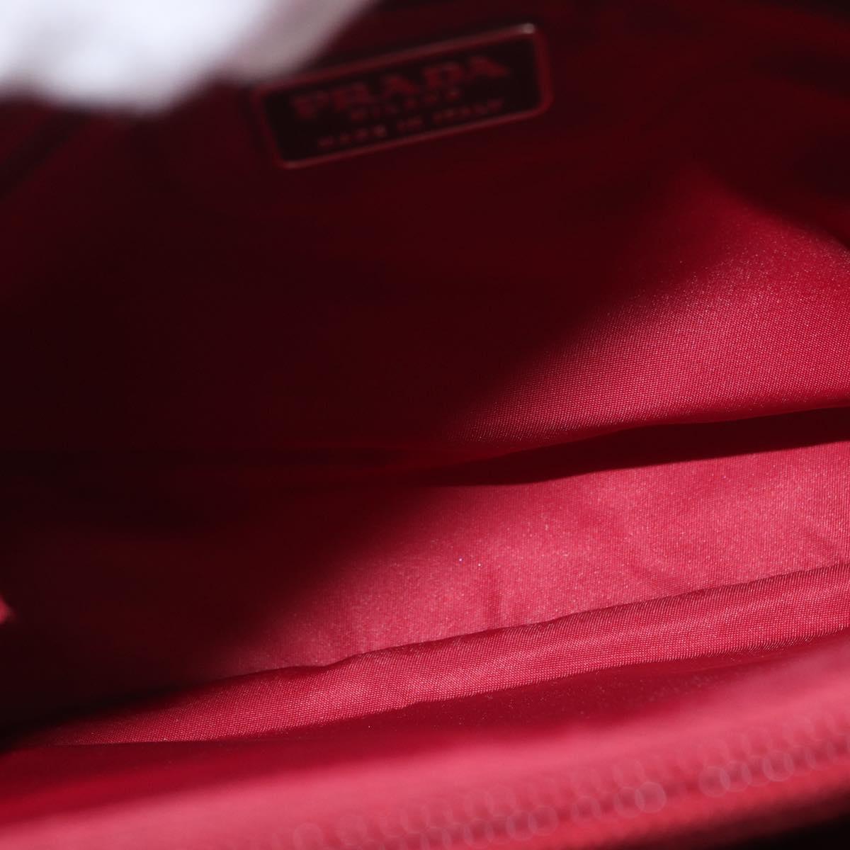 PRADA Hand Bag Nylon Red Auth ti3669