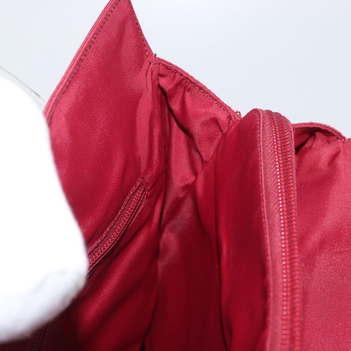 PRADA Hand Bag Nylon Red Auth ti3669