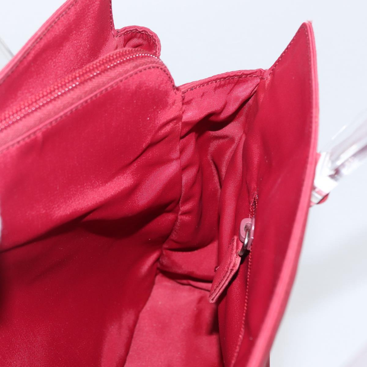 PRADA Hand Bag Nylon Red Auth ti3669