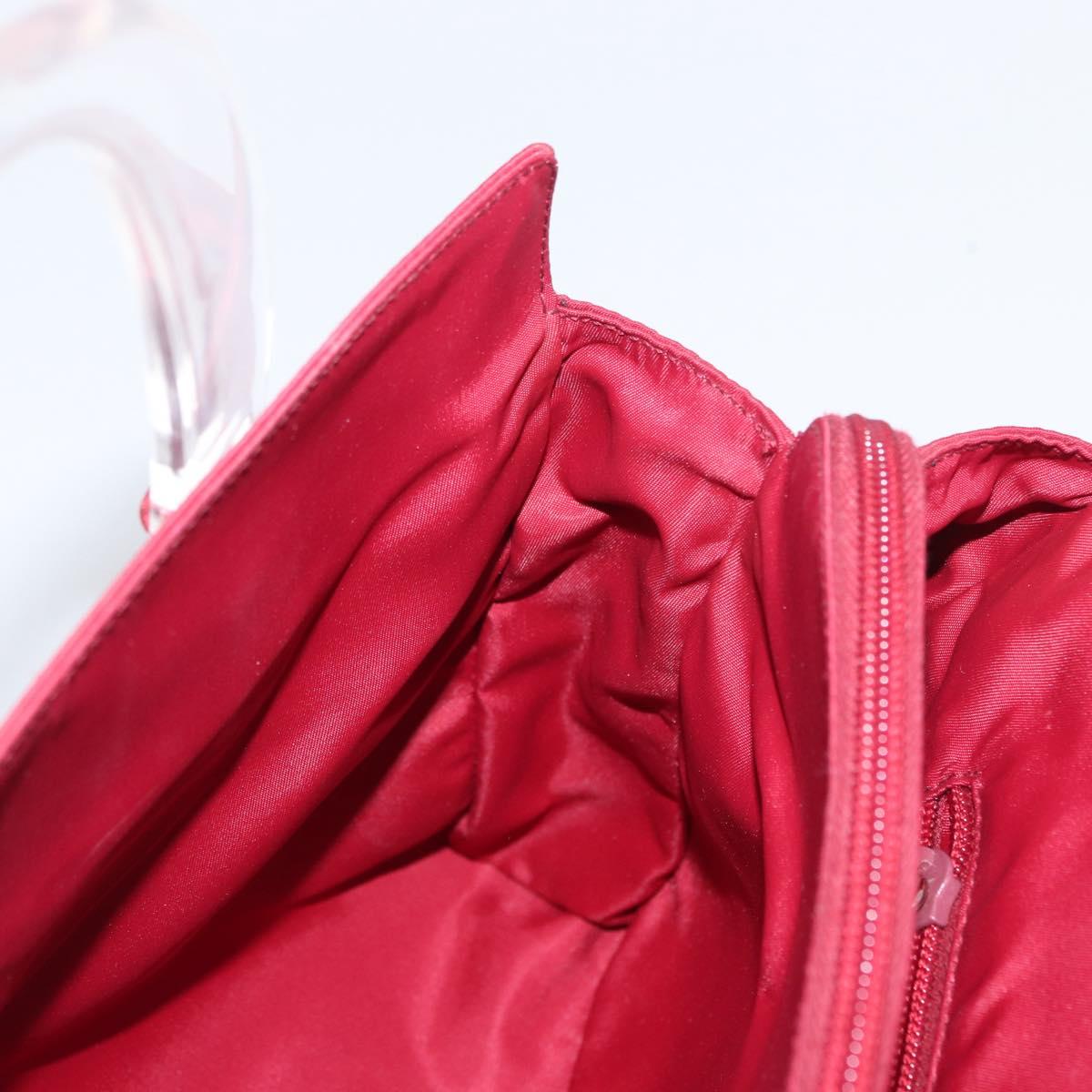 PRADA Hand Bag Nylon Red Auth ti3669