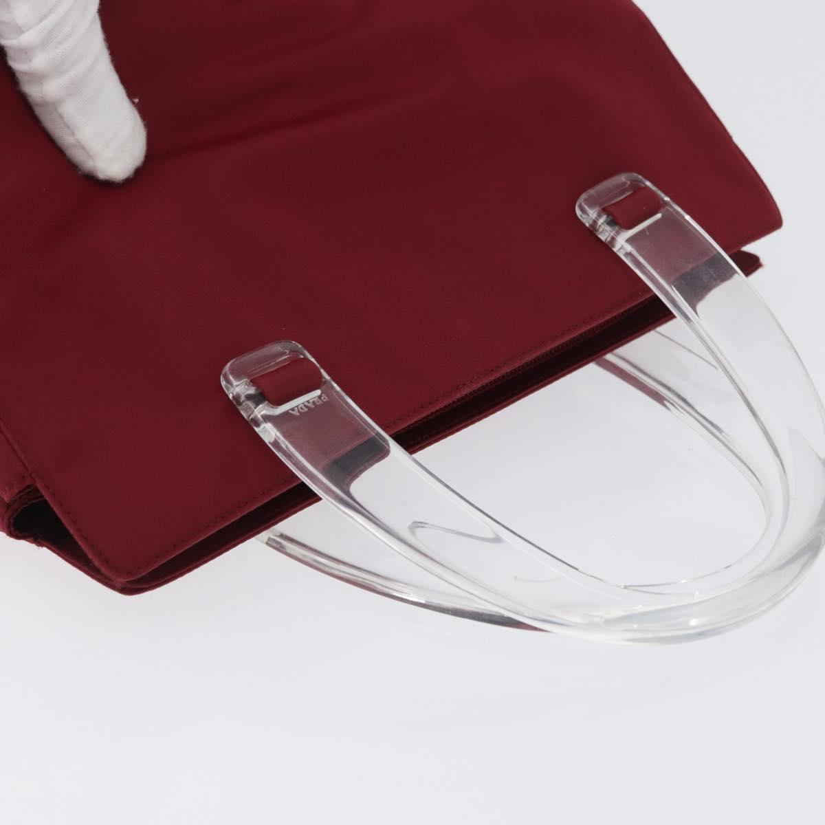 PRADA Hand Bag Nylon Red Auth ti3669