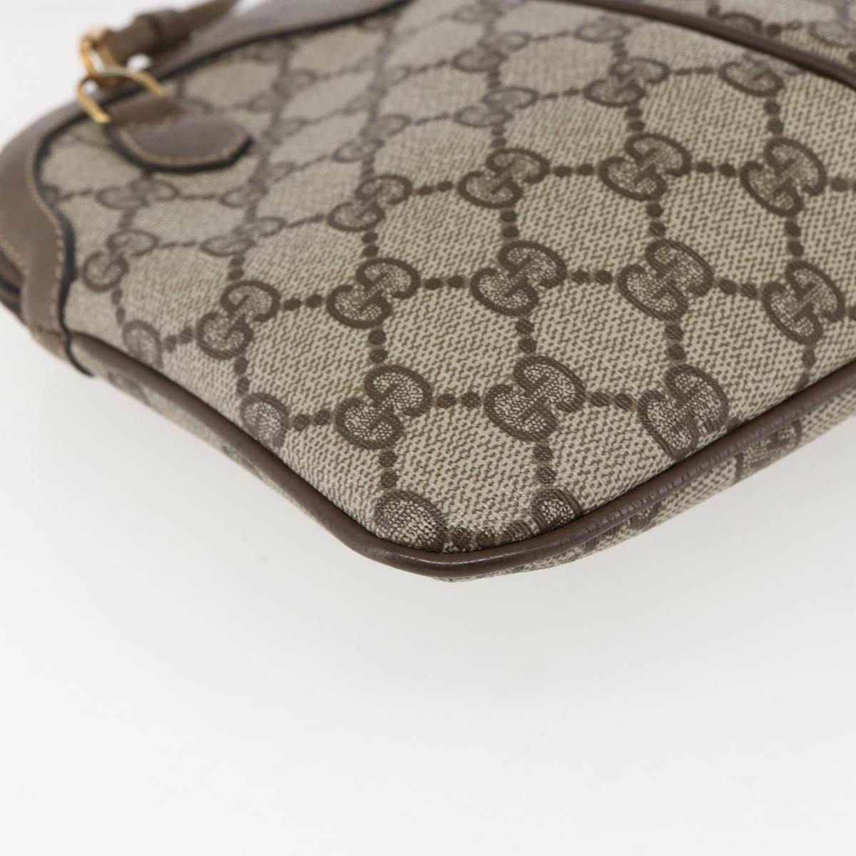 GUCCI GG Supreme Web Sherry Line Bag PVC Beige Red 904 02 047 Auth ti3671
