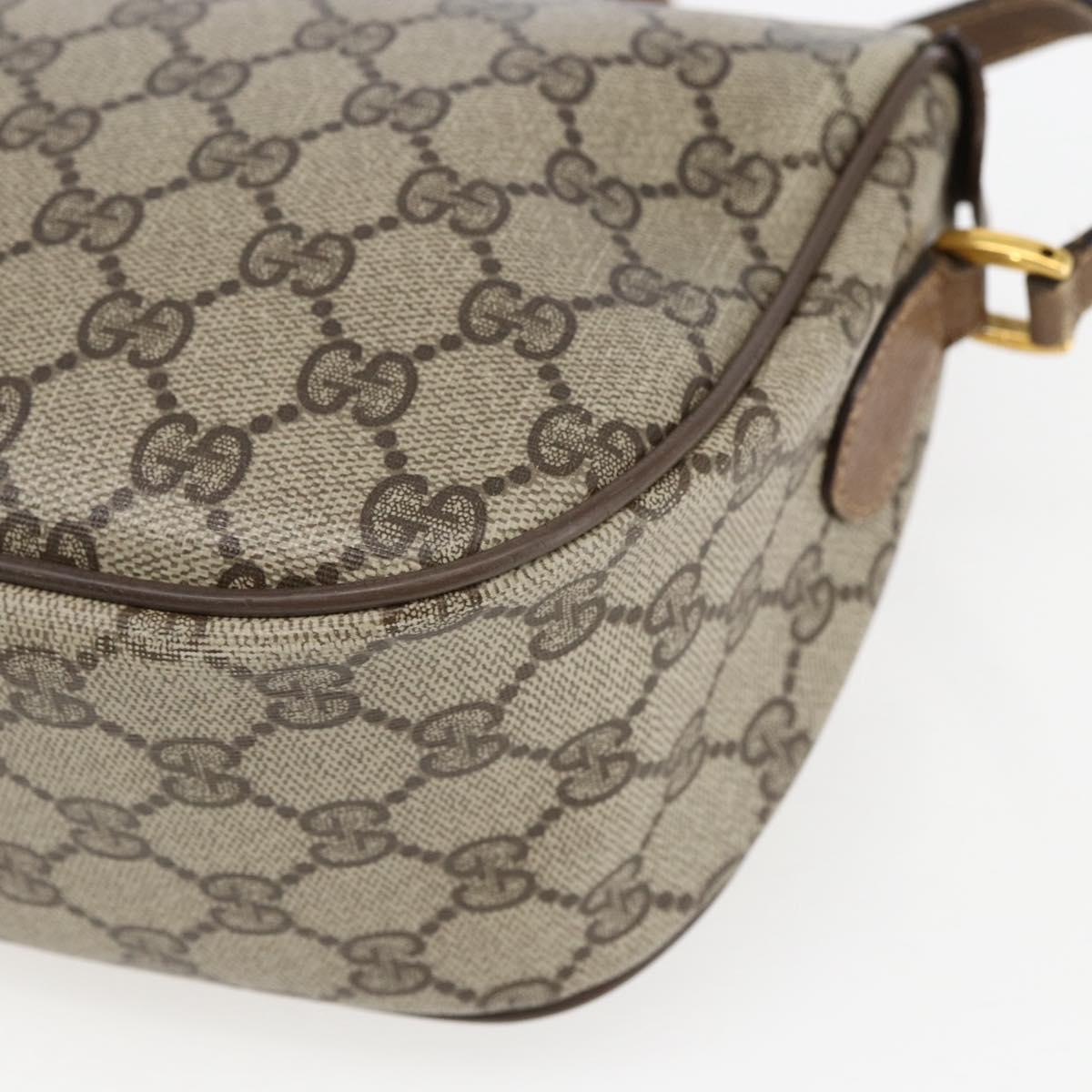 GUCCI GG Supreme Web Sherry Line Bag PVC Beige Red 89 02 032 Auth ti3672