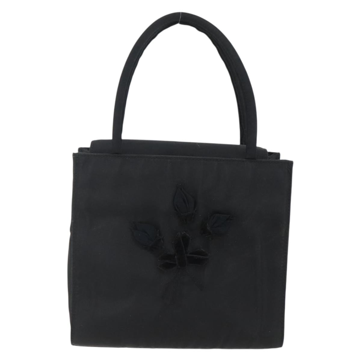 PRADA Hand Bag Nylon Black Auth ti3686