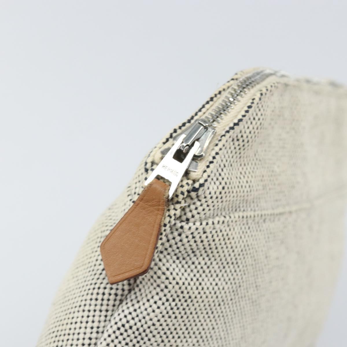 HERMES Bolide PM Pouch Canvas Gray Auth ti3700