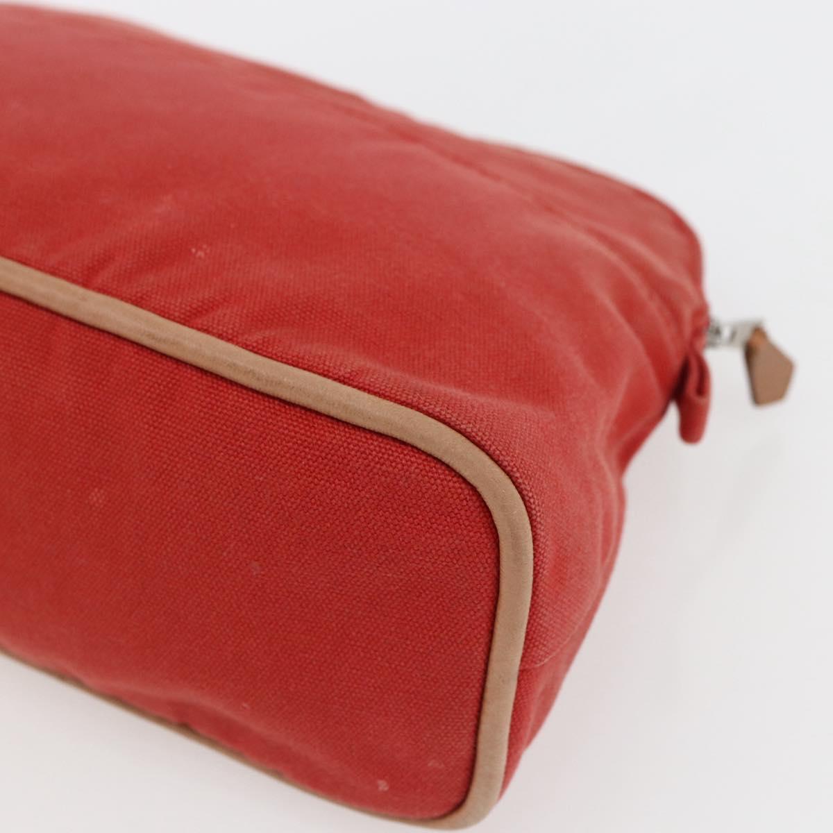 HERMES Bolide MM Pouch Canvas Red Auth ti3702