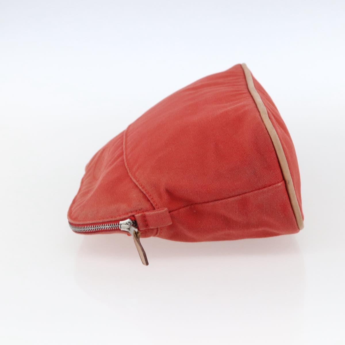 HERMES Bolide MM Pouch Canvas Red Auth ti3702
