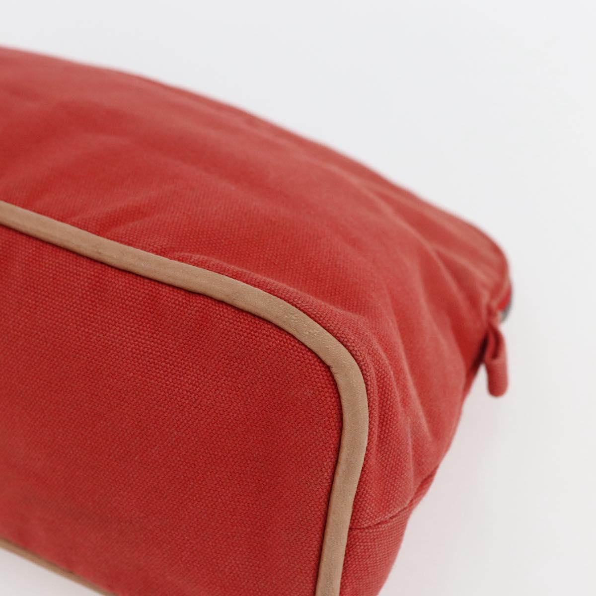 HERMES Bolide MM Pouch Canvas Red Auth ti3702