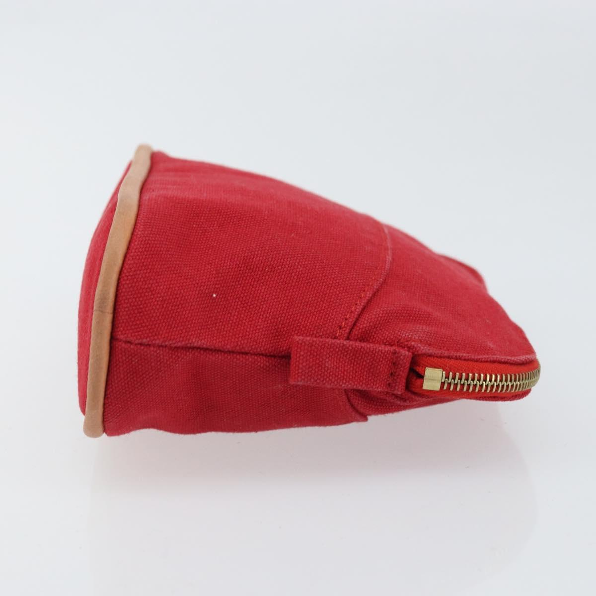 HERMES Bolide PM Pouch Canvas Red Auth ti3703