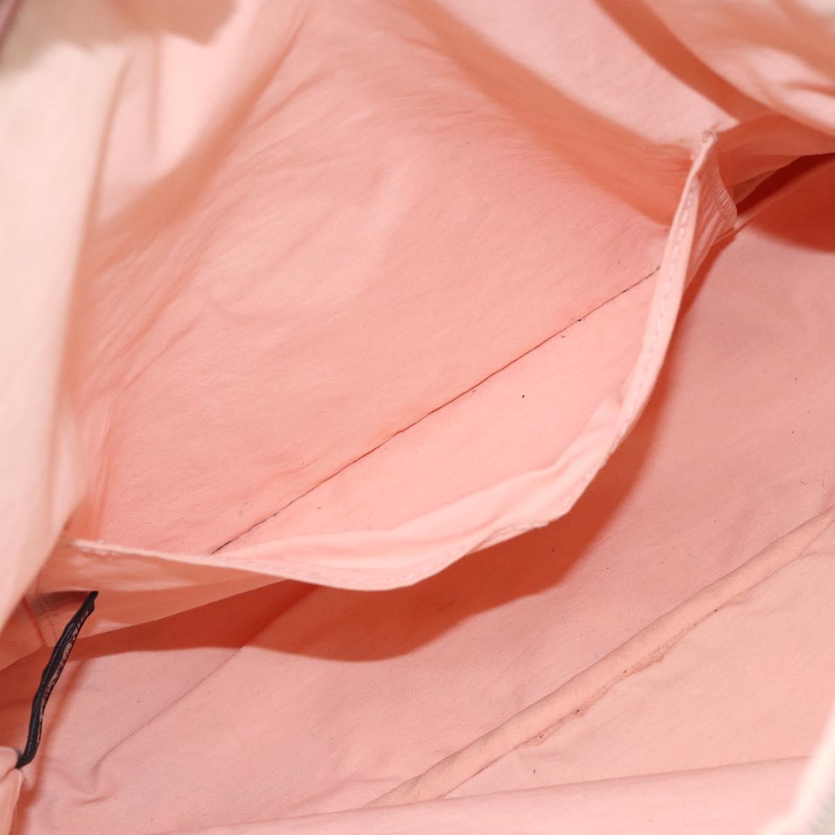 HERMES BolidePouch GM Pouch Canvas Pink Auth ti3704