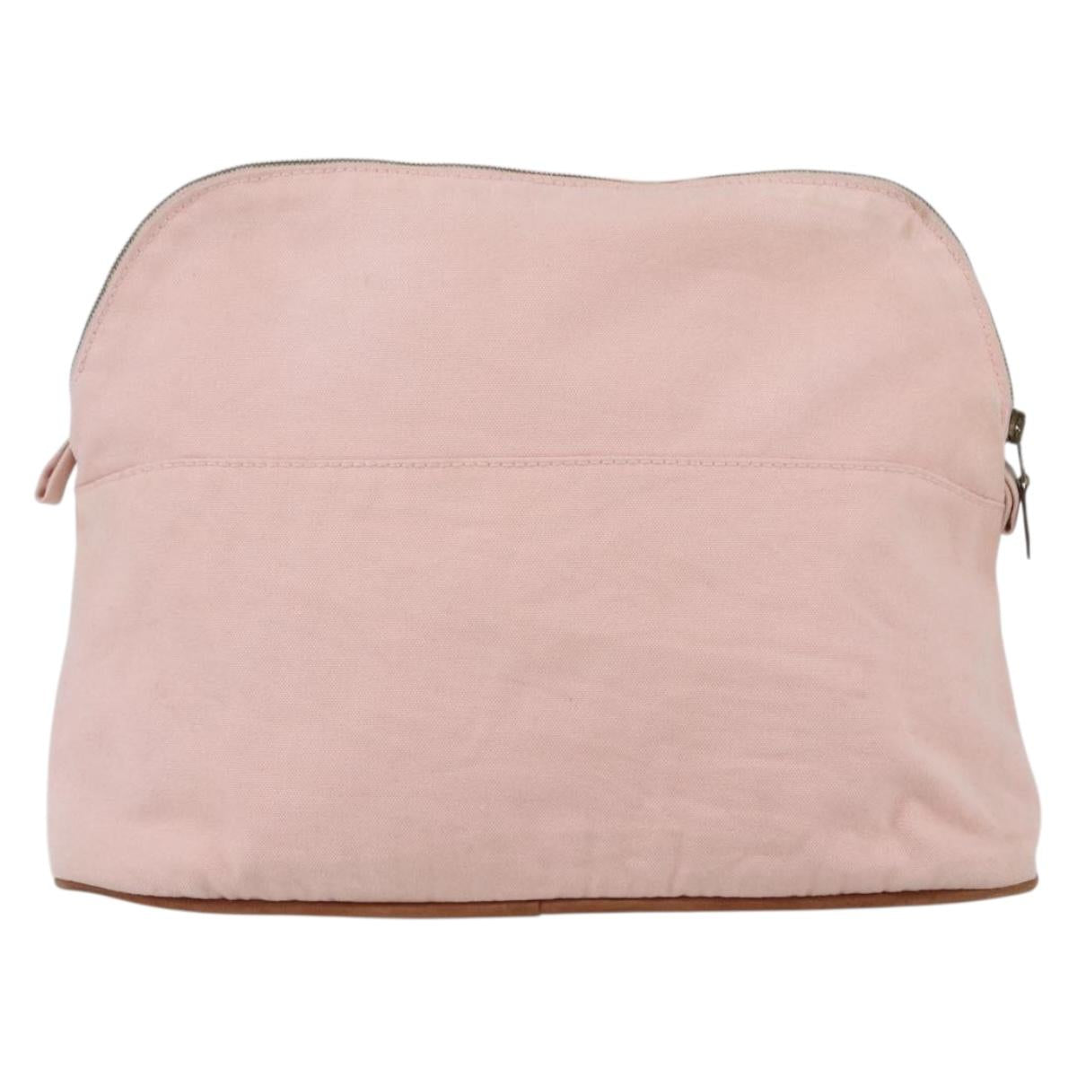 HERMES BolidePouch GM Pouch Canvas Pink Auth ti3704