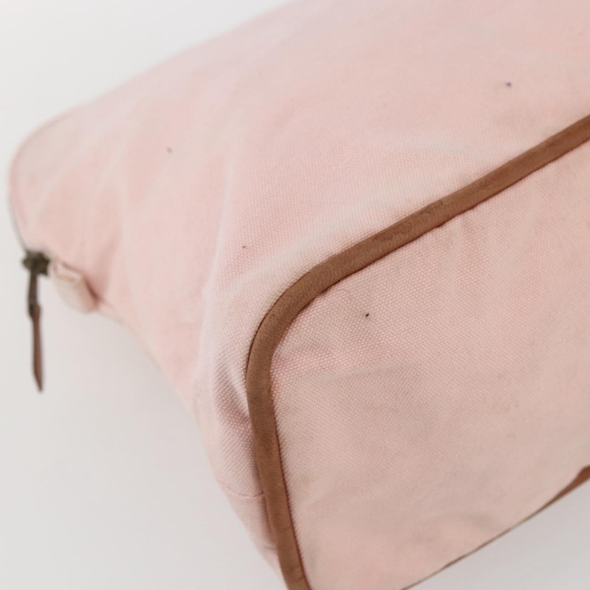 HERMES BolidePouch GM Pouch Canvas Pink Auth ti3704