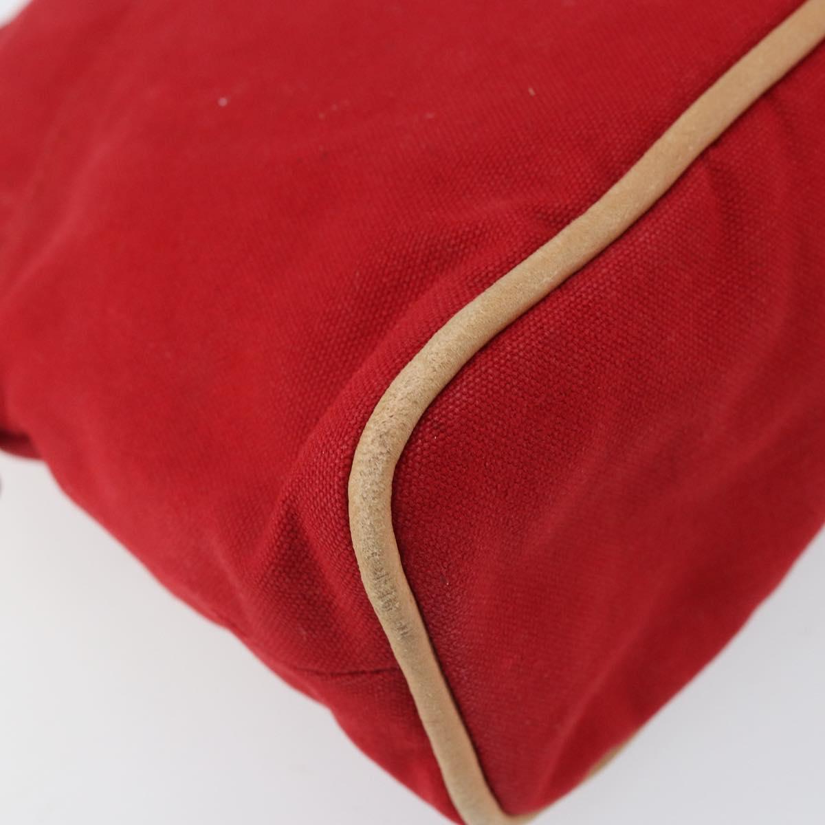 HERMES Bolide MM Pouch Canvas Red Auth ti3710