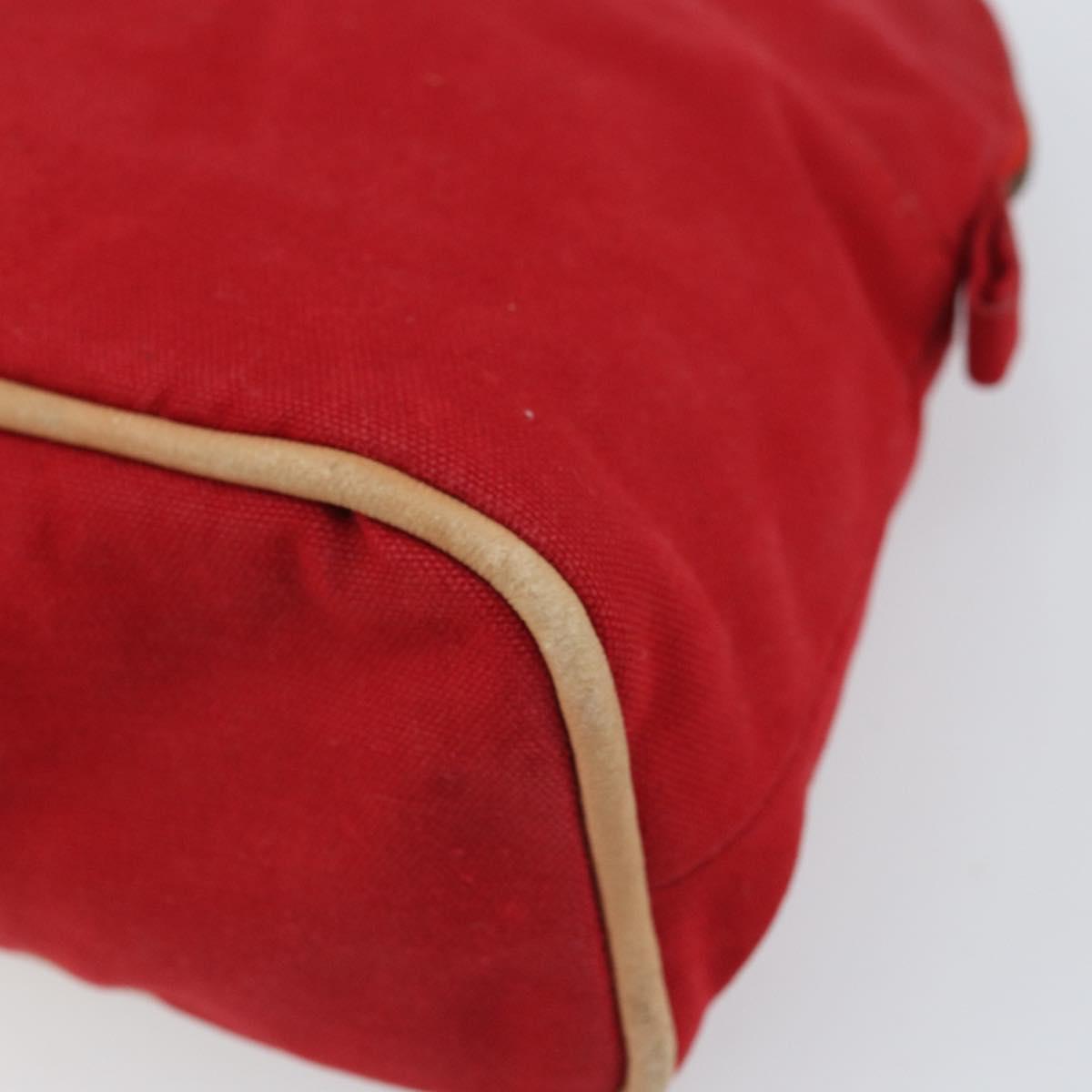 HERMES Bolide MM Pouch Canvas Red Auth ti3710