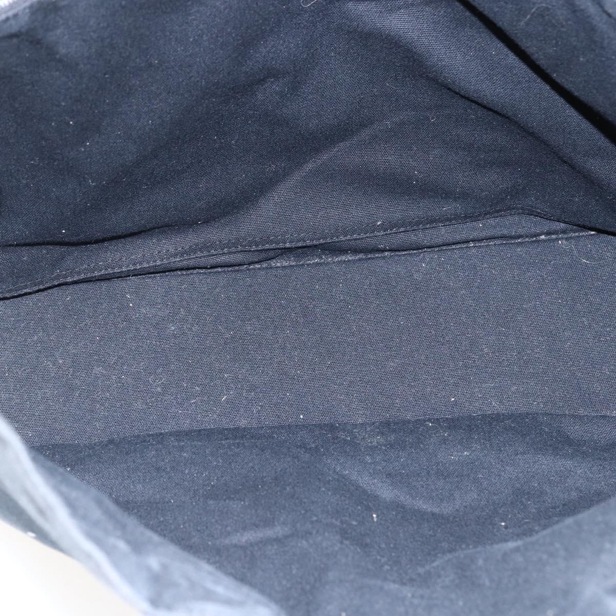 HERMES Fourre Tout MM Hand Bag Canvas Black Silver Auth ti3715