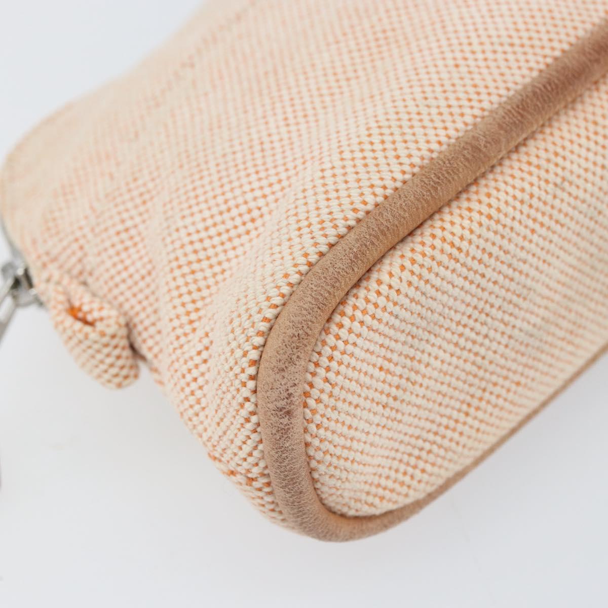 HERMES Bolide PM Pouch Canvas Orange Auth ti3718