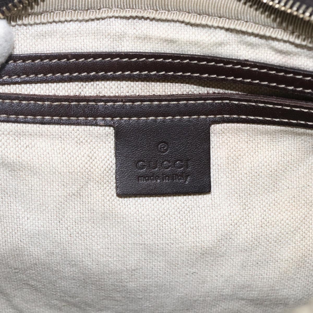 GUCCI GG Supreme Shoulder Bag PVC Beige Gold 201448 Auth ti3728
