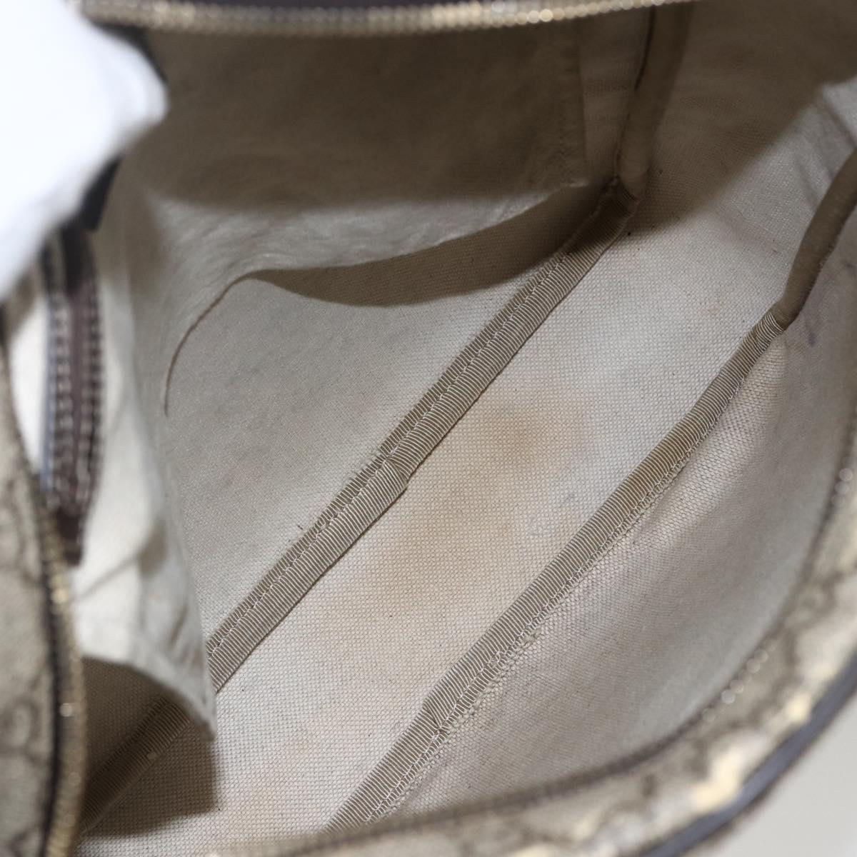 GUCCI GG Supreme Shoulder Bag PVC Beige Gold 201448 Auth ti3728