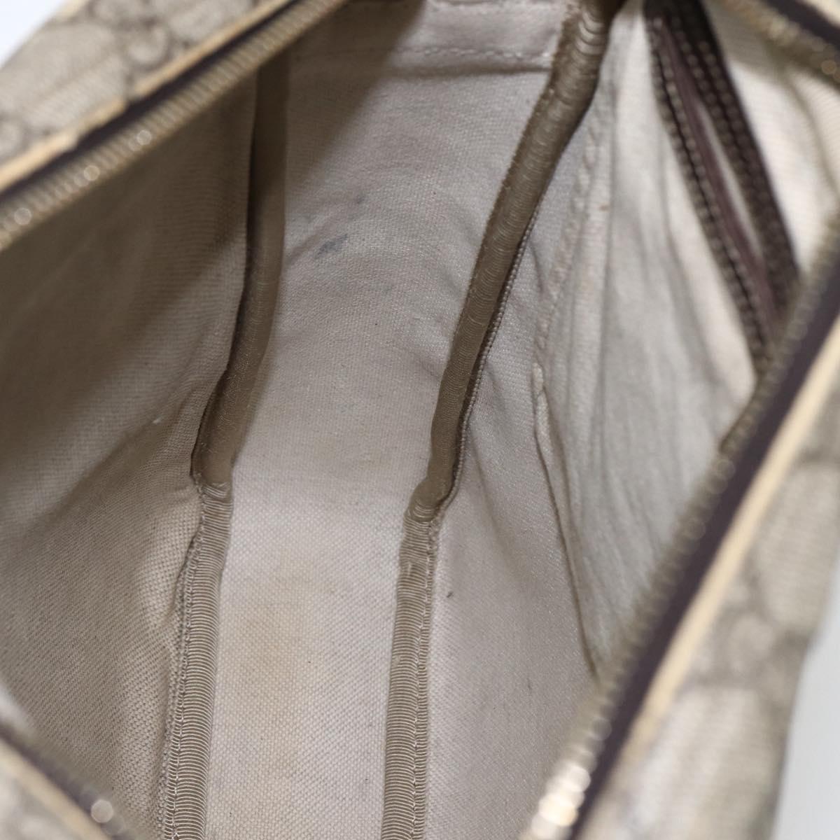 GUCCI GG Supreme Shoulder Bag PVC Beige Gold 201448 Auth ti3728