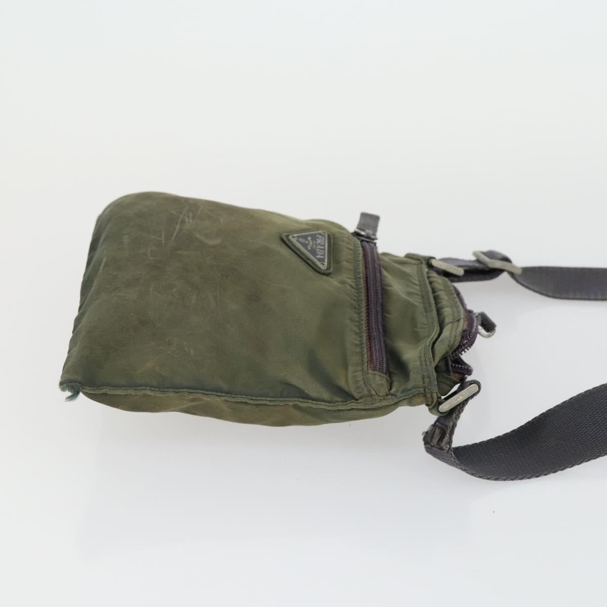 PRADA Shoulder Bag Nylon 2 Set Khaki Auth ti3736