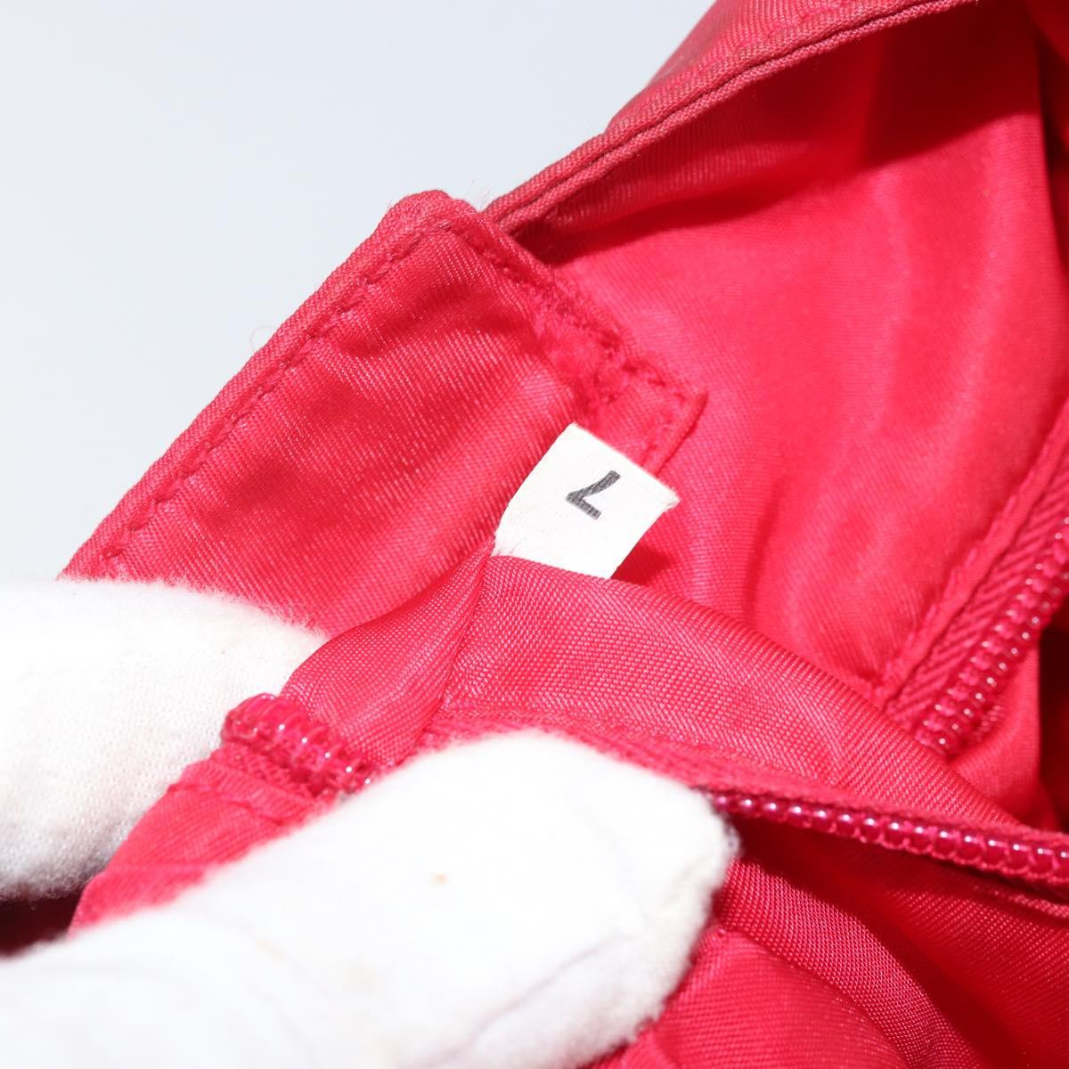 PRADA Tote Bag Nylon plastic Red Auth ti3740