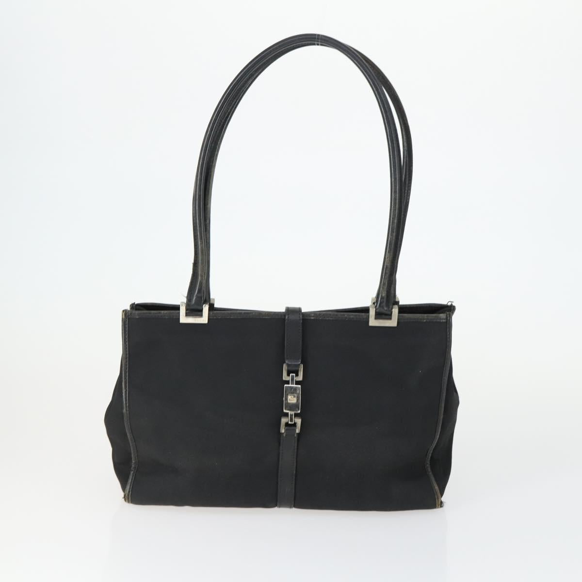 GUCCI Bag Nylon 2 Set Khaki Black Auth ti3748