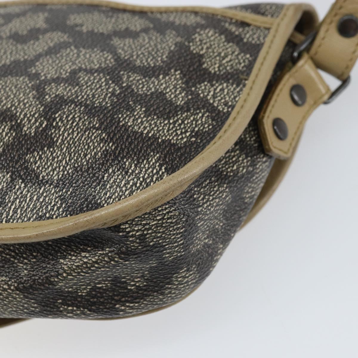 SAINT LAURENT Shoulder Bag PVC Leather Gray Gold Auth ti3759