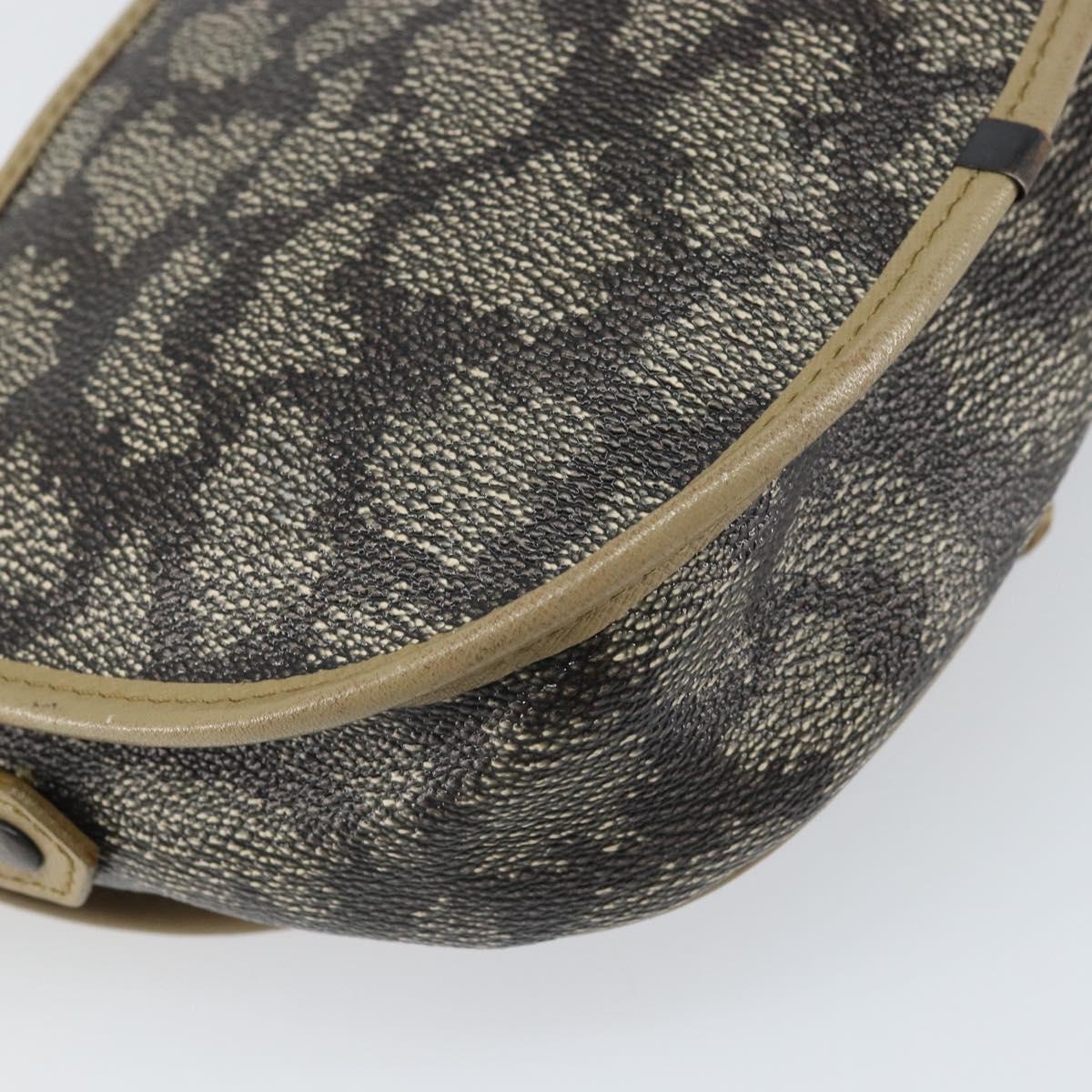 SAINT LAURENT Shoulder Bag PVC Leather Gray Gold Auth ti3759