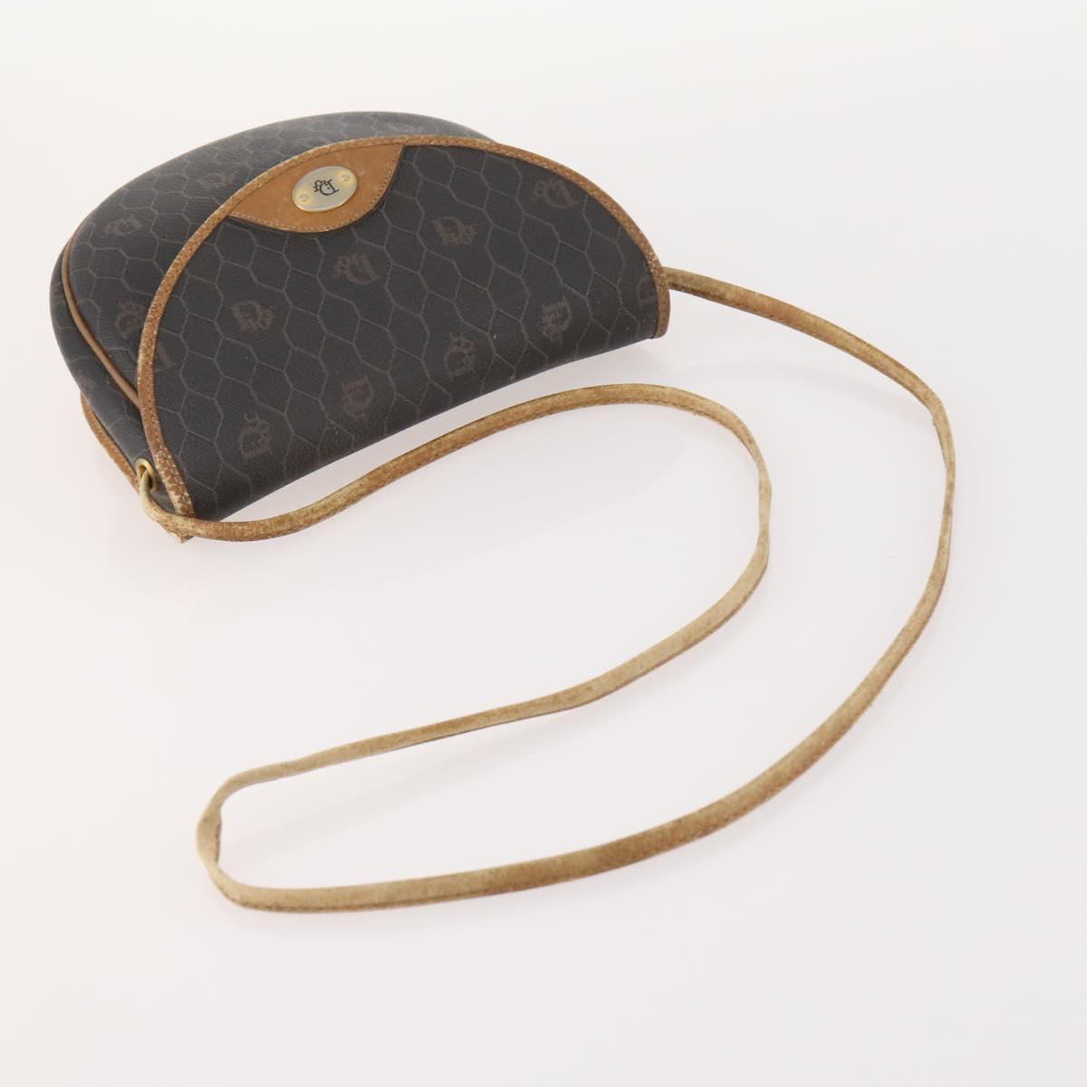 Christian Dior Honeycomb Canvas Clutch Bag PVC 2 Set Black Auth ti3763