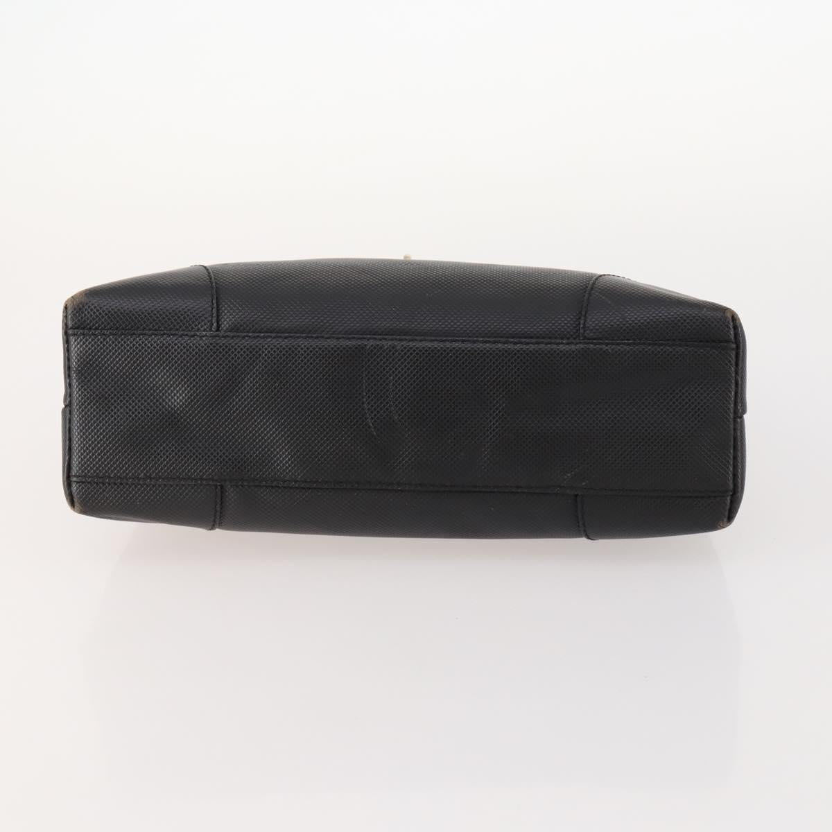BOTTEGA VENETA Hand Bag Leather Black Gold Auth ti3770