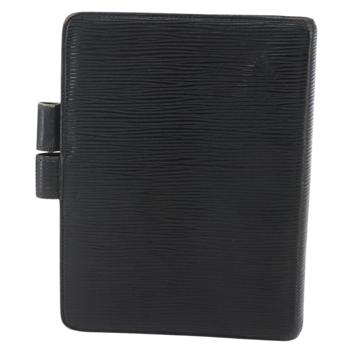LOUIS VUITTON Epi Agenda MM Day Planner Cover Black R20042 LV Auth ti3776