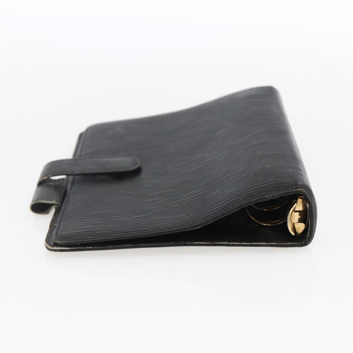 LOUIS VUITTON Epi Agenda MM Day Planner Cover Black R20042 LV Auth ti3776