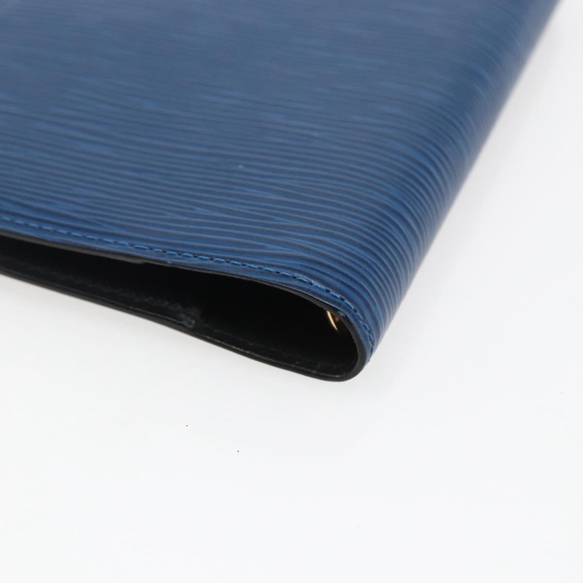 LOUIS VUITTON Epi Agenda PM Day Planner Cover Blue R20055 LV Auth ti3777