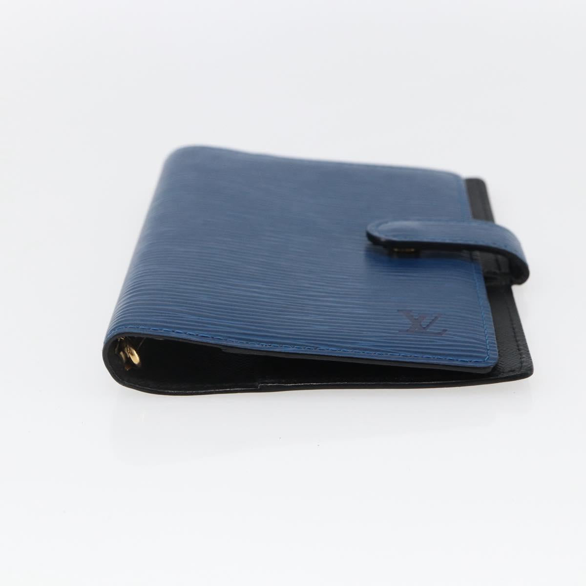 LOUIS VUITTON Epi Agenda PM Day Planner Cover Blue R20055 LV Auth ti3777