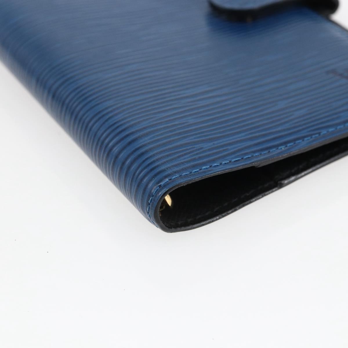 LOUIS VUITTON Epi Agenda PM Day Planner Cover Blue R20055 LV Auth ti3777