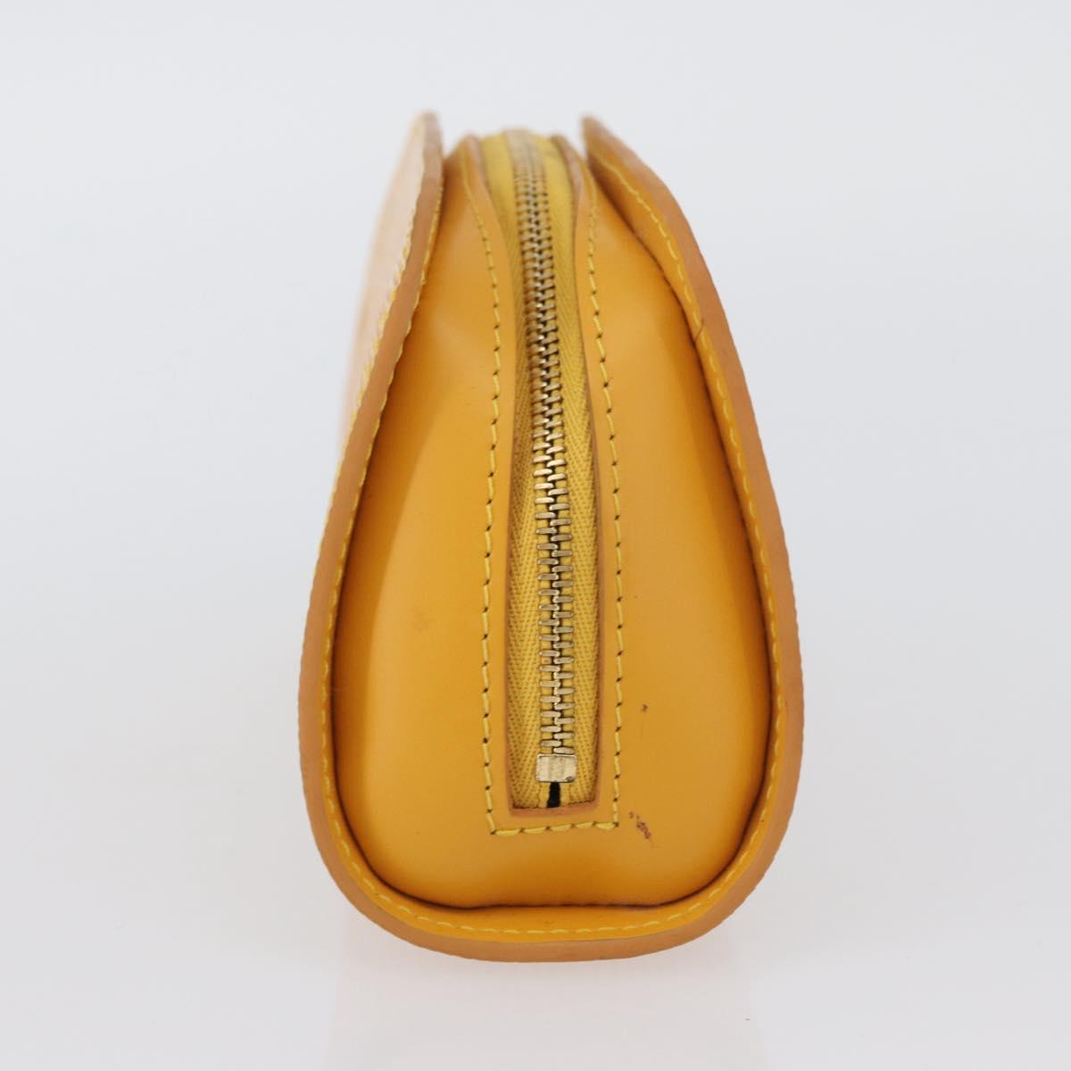 LOUIS VUITTON Epi Dauphine PM Pouch Yellow M48449 LV Auth ti3784