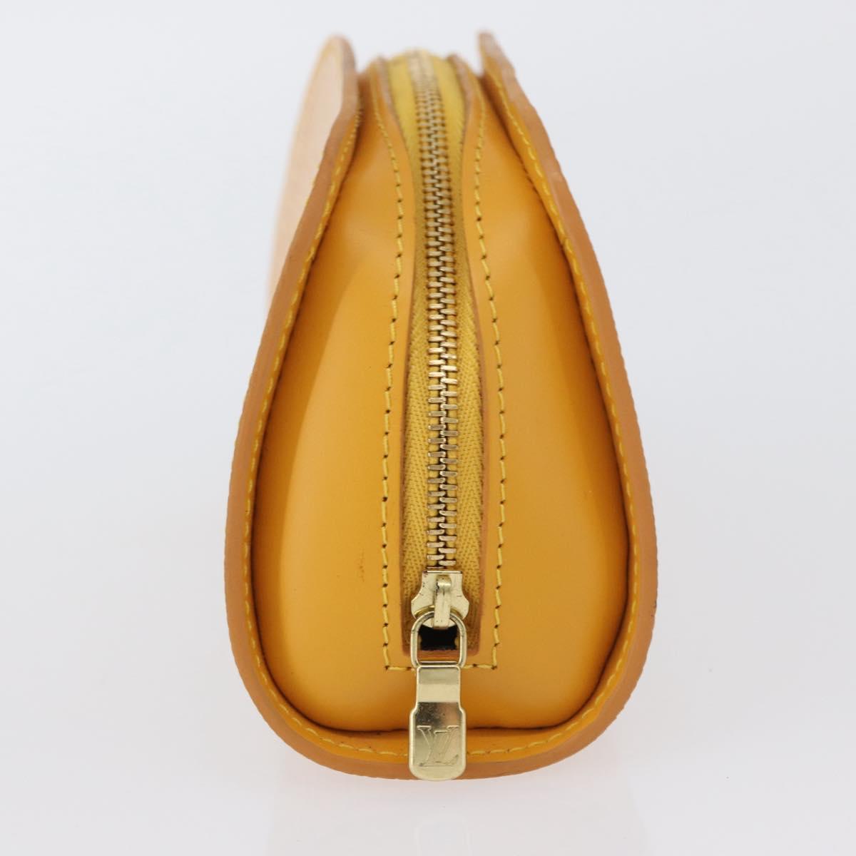 LOUIS VUITTON Epi Dauphine PM Pouch Yellow M48449 LV Auth ti3784