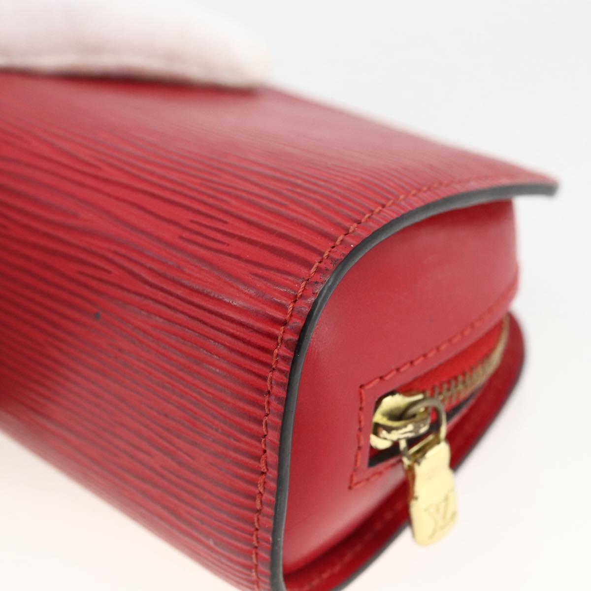 LOUIS VUITTON Epi Dauphine PM Pouch Castilian Red M48447 LV Auth ti3785