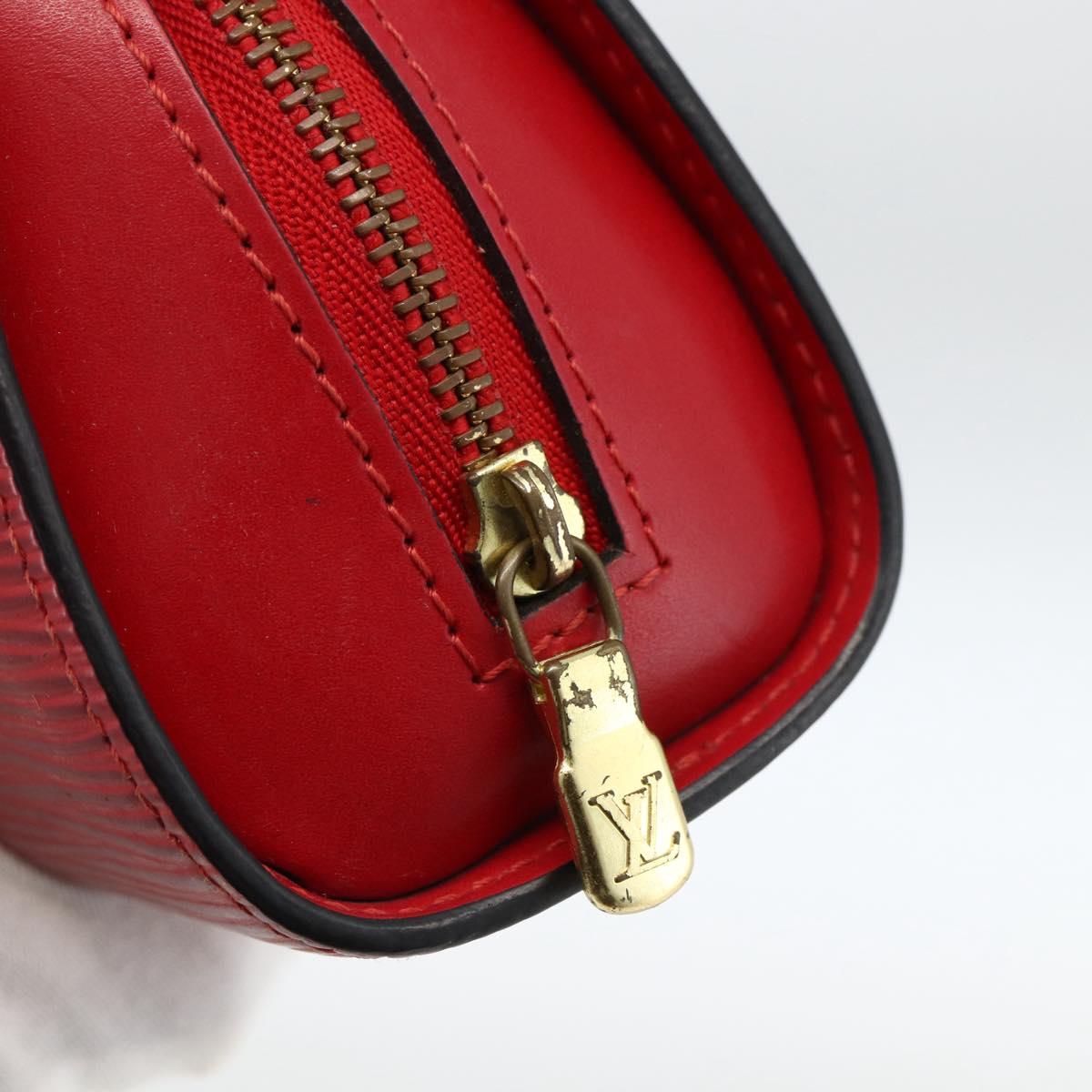 LOUIS VUITTON Epi Dauphine PM Pouch Castilian Red M48447 LV Auth ti3785