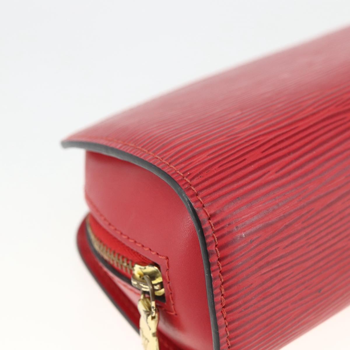 LOUIS VUITTON Epi Dauphine PM Pouch Castilian Red M48447 LV Auth ti3785