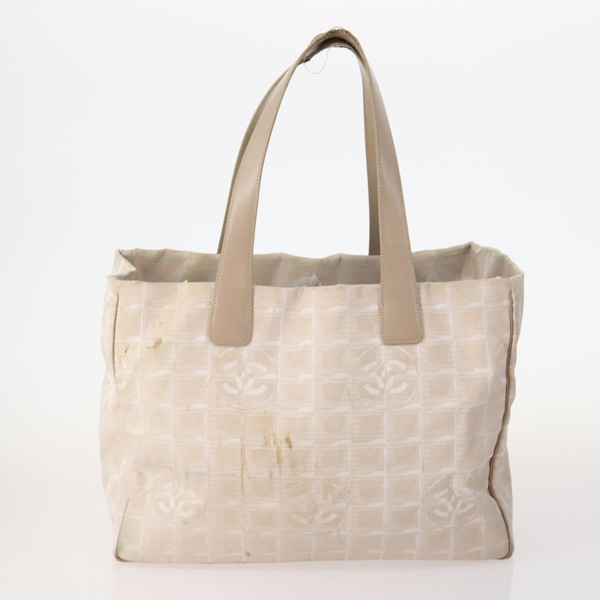 CHANEL New Travel line Tote Bag Nylon 4 Set Black Beige CC Auth ti3790