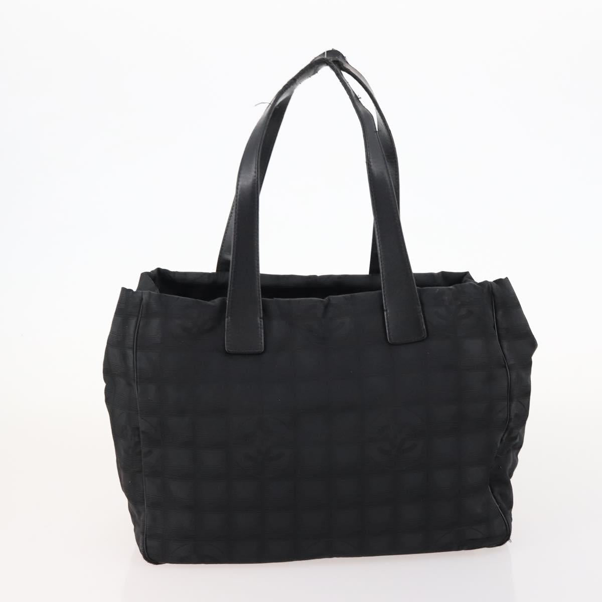CHANEL New Travel line Tote Bag Nylon 4 Set Black Beige CC Auth ti3790