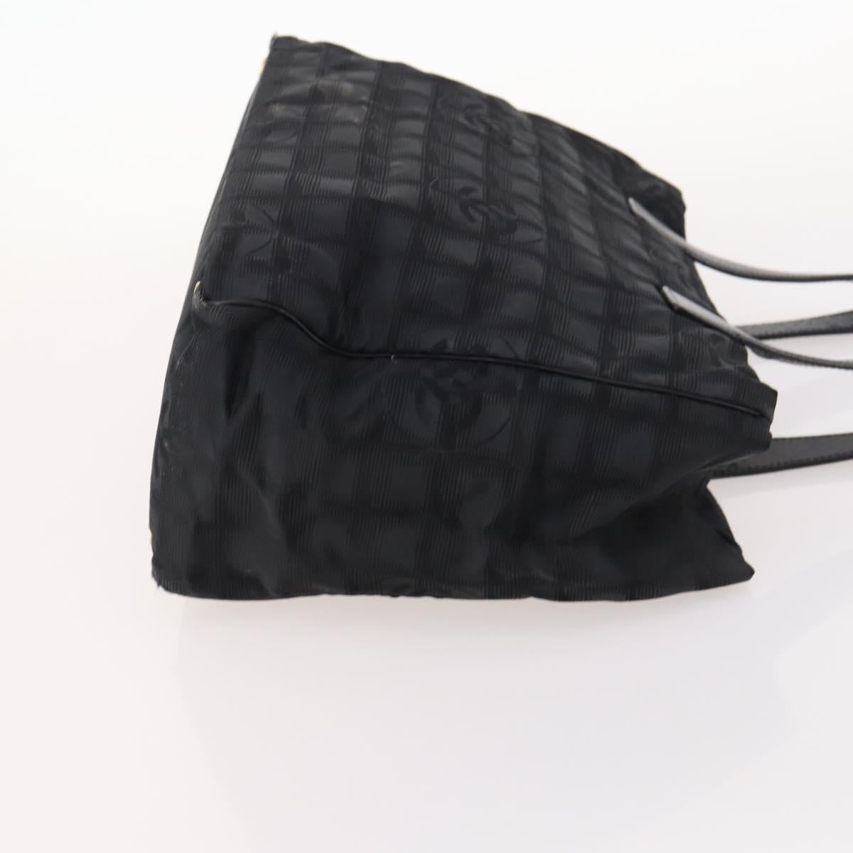 CHANEL New Travel line Tote Bag Nylon 4 Set Black Beige CC Auth ti3790