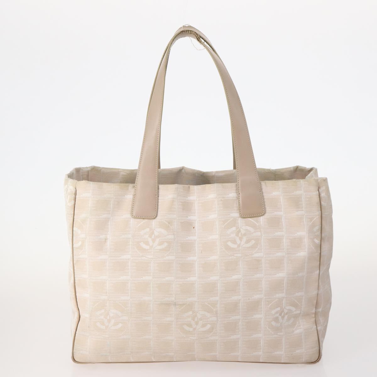CHANEL New Travel line Tote Bag Nylon 4 Set Black Beige CC Auth ti3790