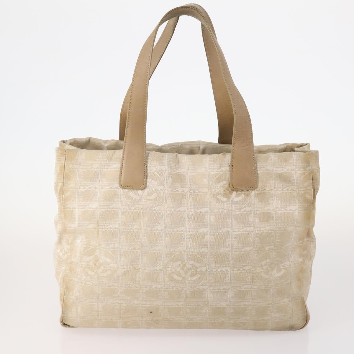 CHANEL New Travel line Tote Bag Nylon 4 Set Black Beige CC Auth ti3790