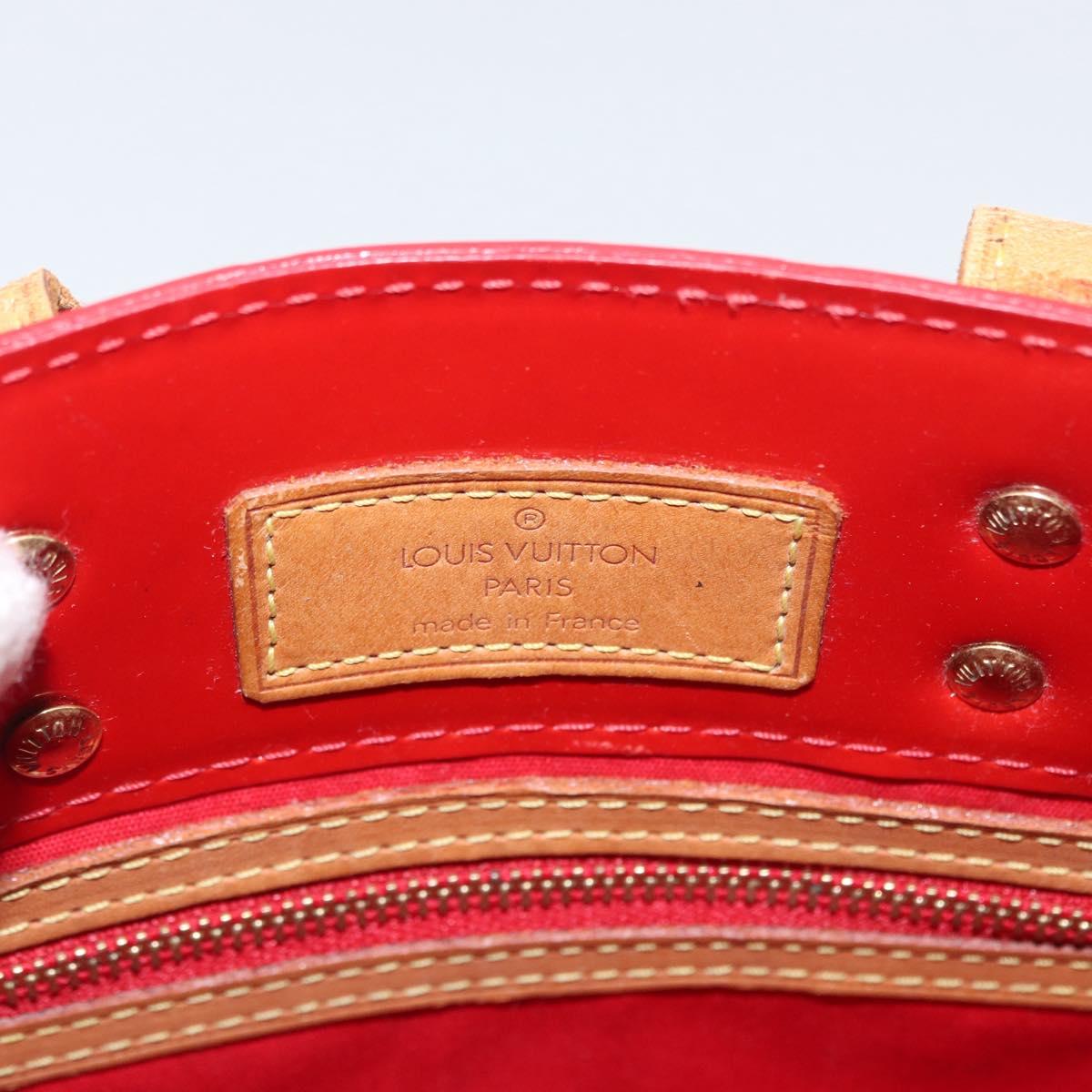 LOUIS VUITTON Monogram Vernis Reade PM Hand Bag Red Rouge M91088 LV Auth ti3791