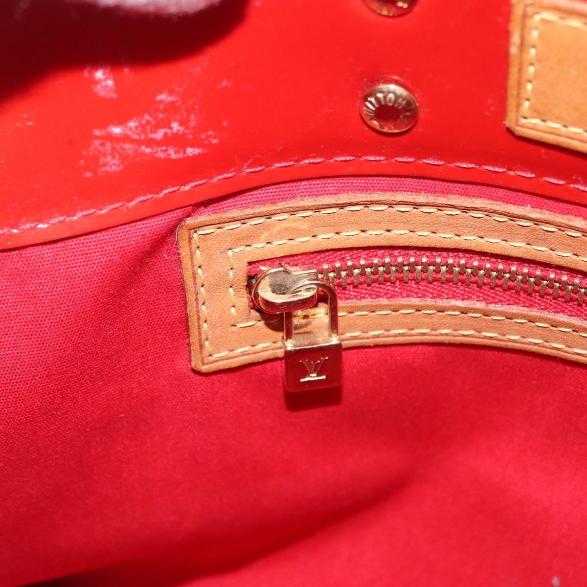 LOUIS VUITTON Monogram Vernis Reade PM Hand Bag Red Rouge M91088 LV Auth ti3791