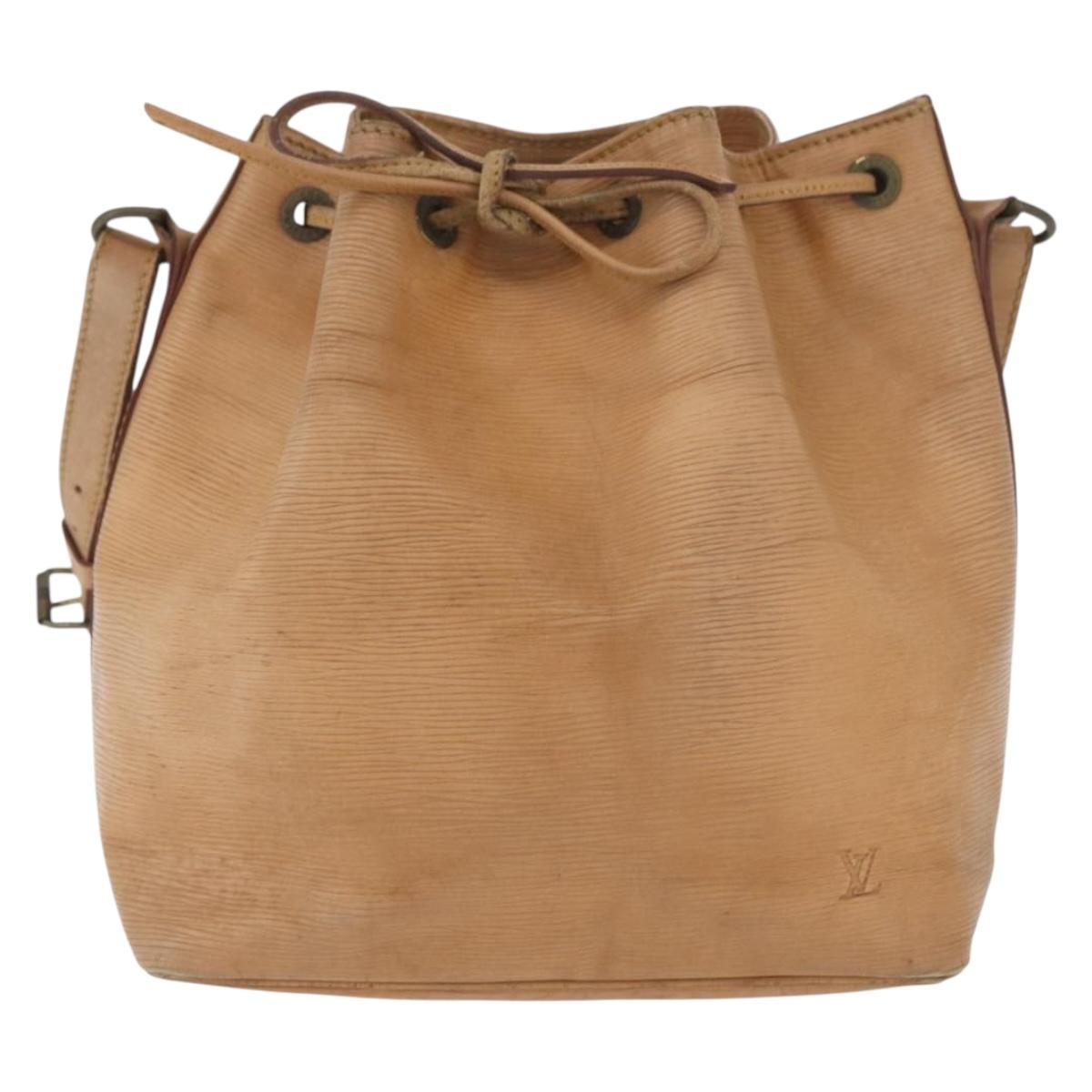 LOUIS VUITTON Epi Petit Noe Shoulder Bag Beige M44106 LV Auth ti3798
